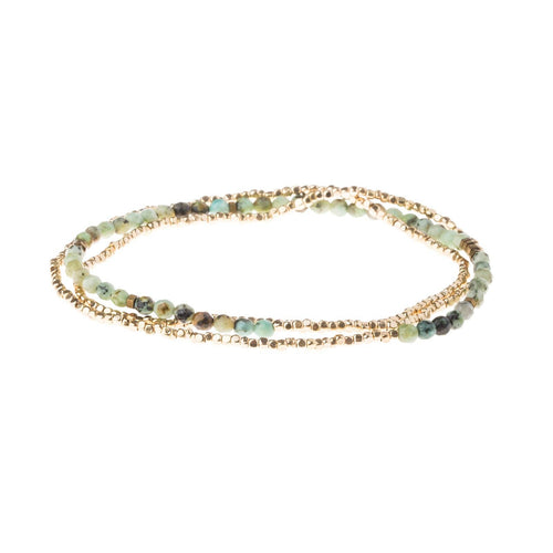 African Turquoise Delicate Stone Wrap