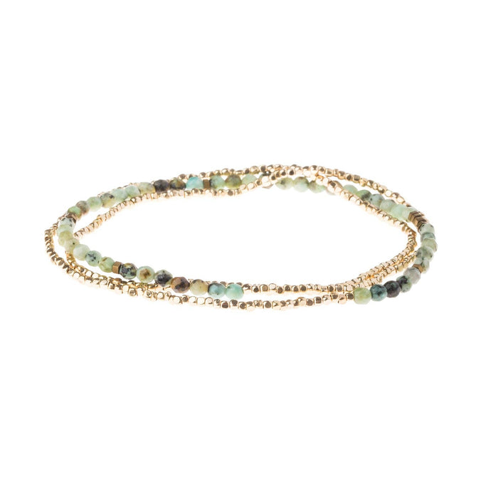 African Turquoise Delicate Stone Wrap