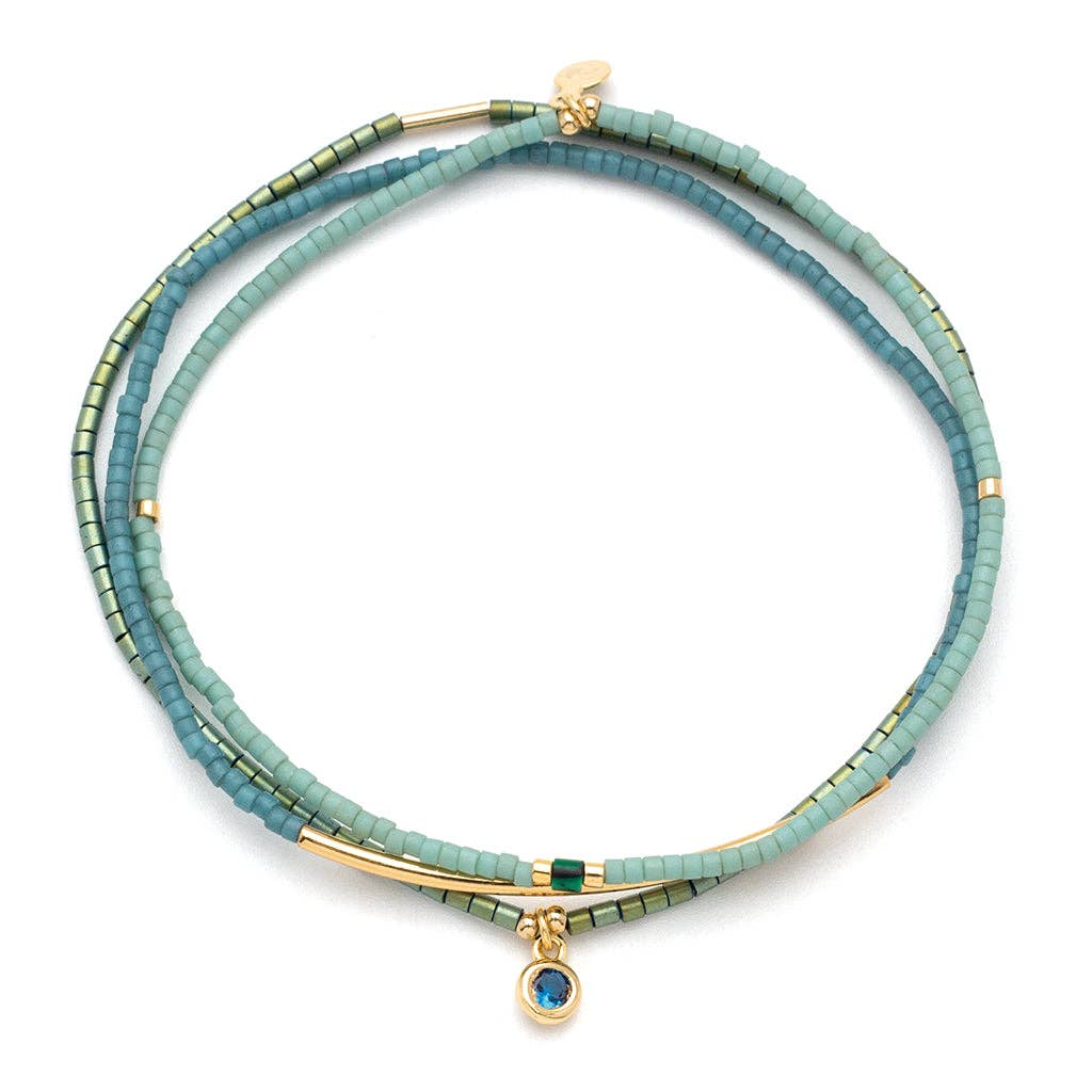 Chromacolor Miyuki Bracelet Trio - Turquoise/Gold