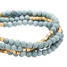 Load image into Gallery viewer, Blue Howlite Stone Wrap