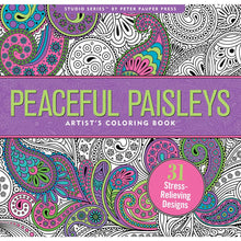 Load image into Gallery viewer, Peaceful Paisleys Artist's Coloring Book