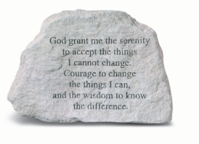God Grant Me - Serenity Prayer Concrete Stone