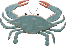 Load image into Gallery viewer, Wooden Blue Crab Wall Decor