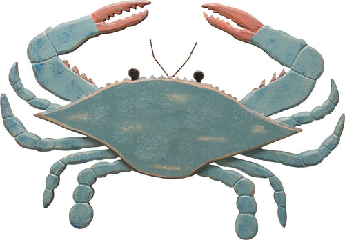 Wooden Blue Crab Wall Decor