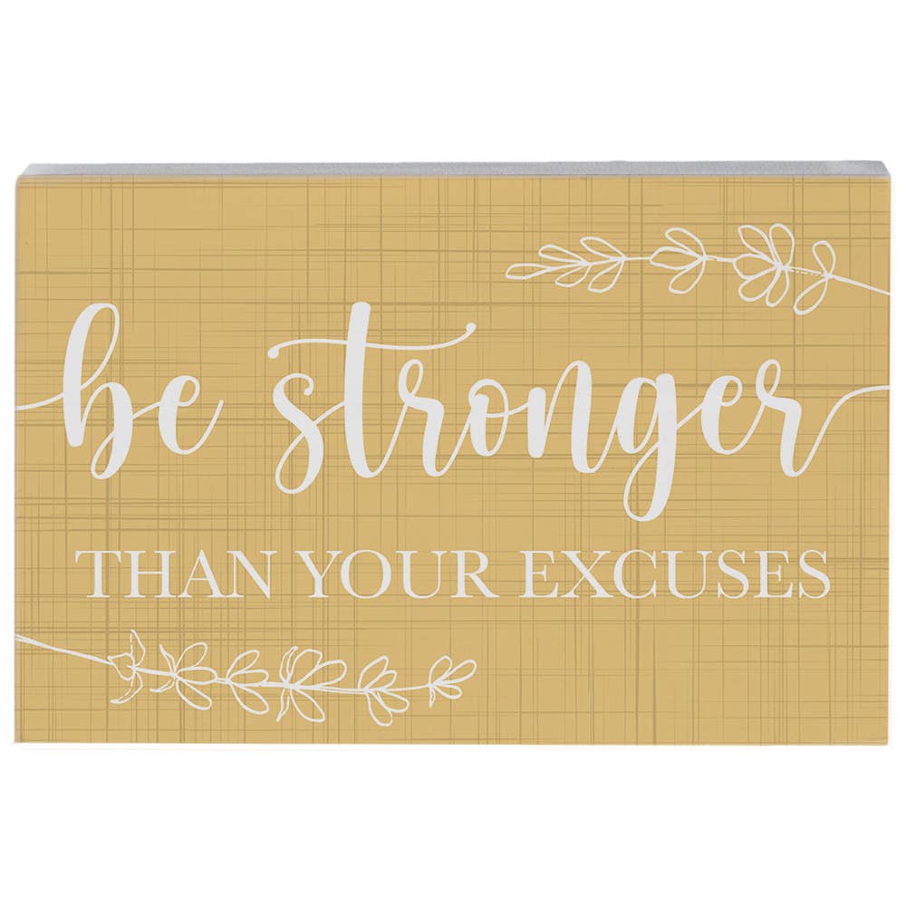 Be Stronger Yellow Block