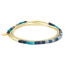 Load image into Gallery viewer, Midnight/Gold Ombre Stone Wrap