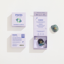 Load image into Gallery viewer, Pisces Boxed Zodiac Crystal – Rainbow Fluorite