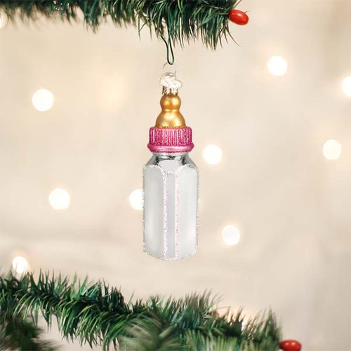 Baby Girl Bottle Ornament