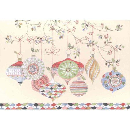 Watercolor Ornaments Small Boxed Holiday Cards