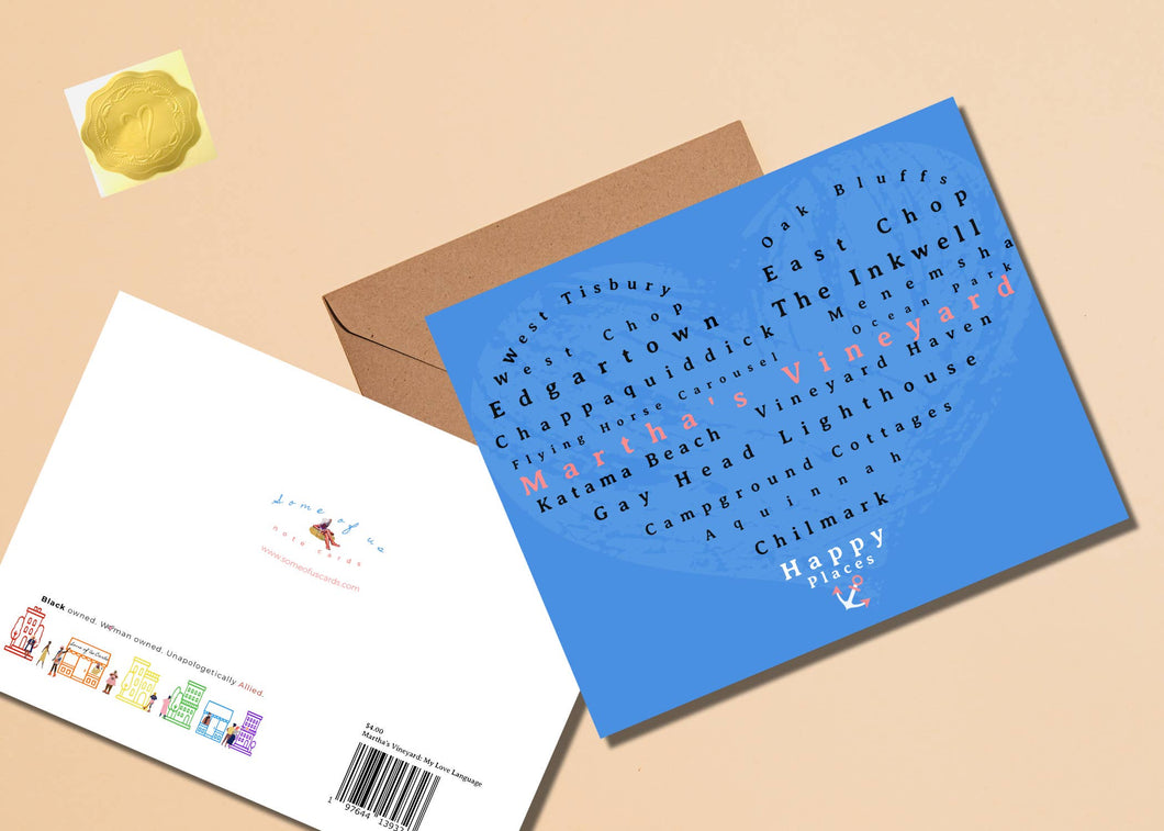 Martha's Vineyard Love Language Card