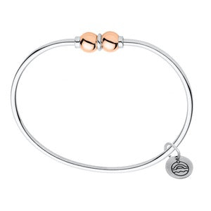 CC Bracelet 14KT Rose Gold Dbl Ball