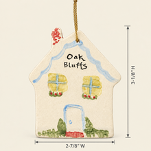 Load image into Gallery viewer, Oak Bluffs Gingerbread House Ceramic Ornament