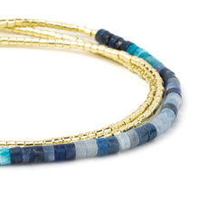Load image into Gallery viewer, Midnight/Gold Ombre Stone Wrap