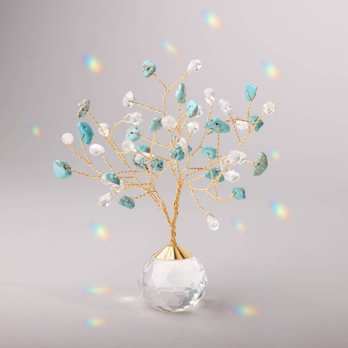 Turquoise/Gold Crystal Tree