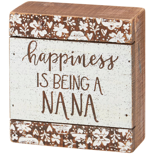 Being A Nana Slat Box Sign