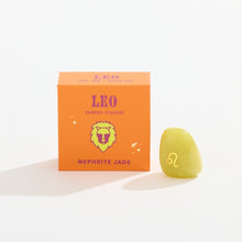 Load image into Gallery viewer, Leo Boxed Zodiac Crystal – Nephrite Jade