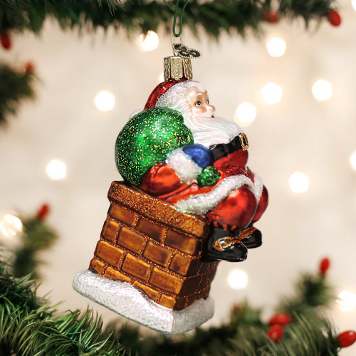 Santa (Chimney Stop) Ornament