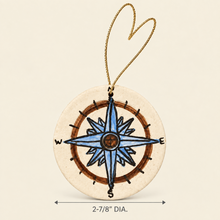 Load image into Gallery viewer, Martha’s Vineyard Compass Ceramic Ornament