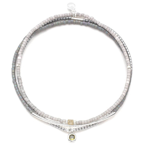 Chromacolor Miyuki Bracelet Trio - Frost/Silver