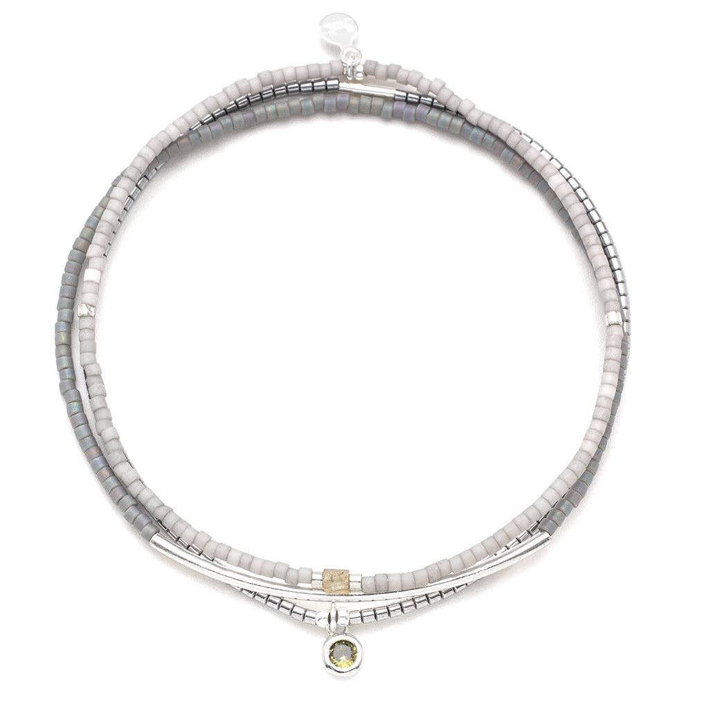 Chromacolor Miyuki Bracelet Trio - Frost/Silver