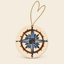 Load image into Gallery viewer, Martha’s Vineyard Compass Ceramic Ornament
