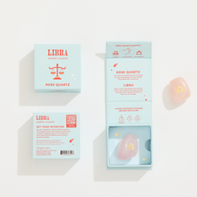 Load image into Gallery viewer, Libra Boxed Zodiac Crystal – Rose Quartz