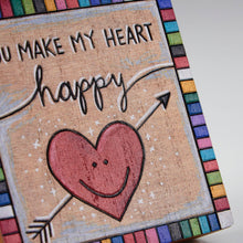 Load image into Gallery viewer, Heart Happy Block Sign