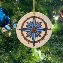 Load image into Gallery viewer, Martha’s Vineyard Compass Ceramic Ornament