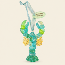 Load image into Gallery viewer, Martha’s Vineyard Lobster Driftwood and Sea Glass Ornament