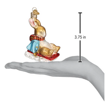 Load image into Gallery viewer, Peter Rabbit On Sled Ornament Ornament