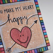 Load image into Gallery viewer, Heart Happy Block Sign
