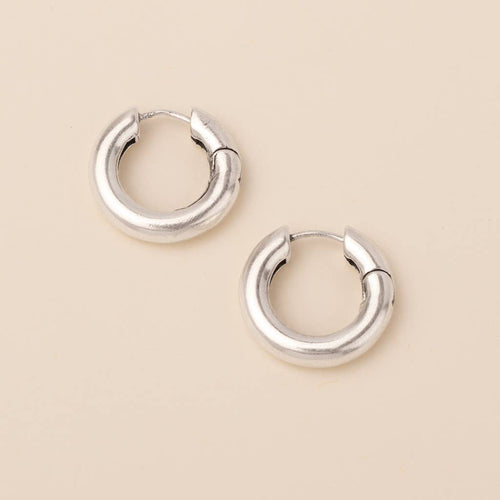 Stellar Sterling Silver Hoop