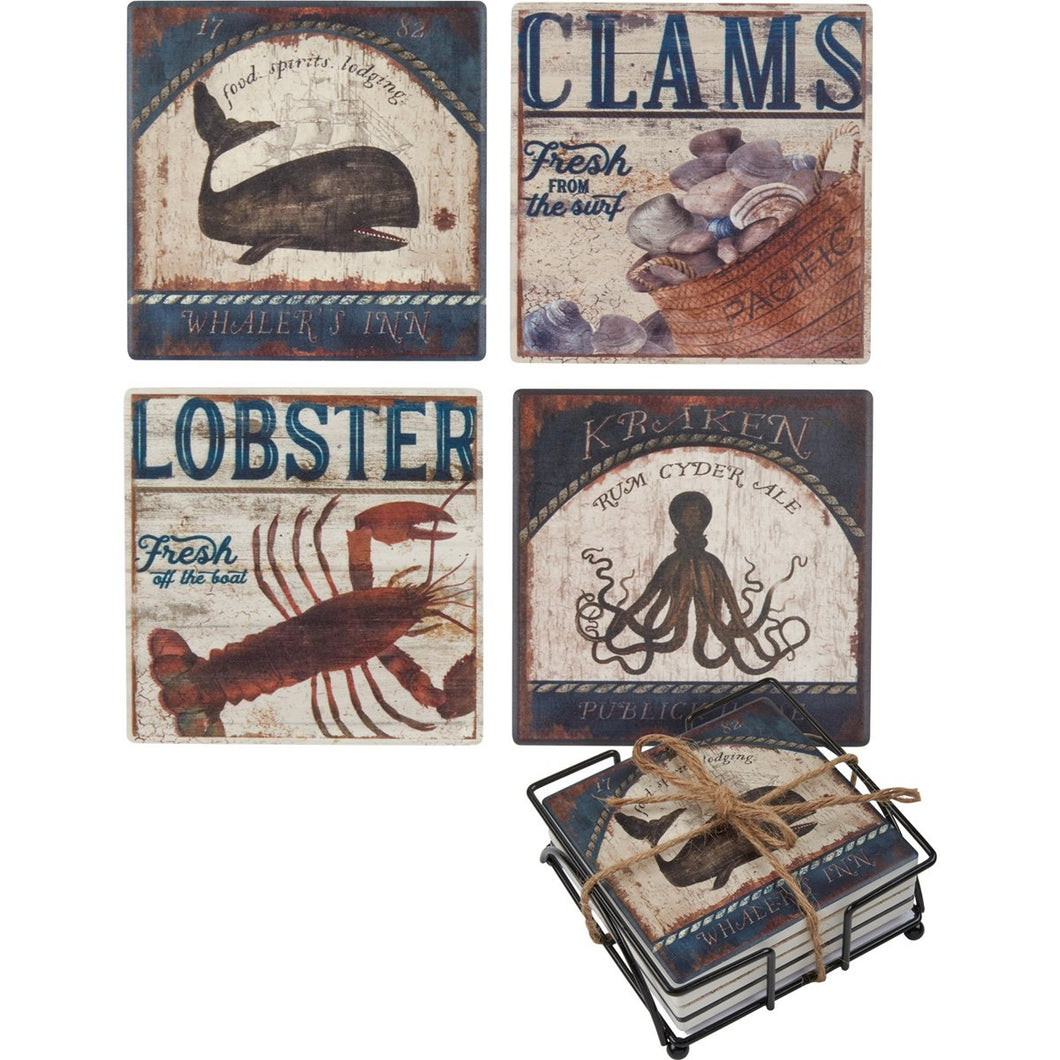 Kraken Lobster Coaster Set