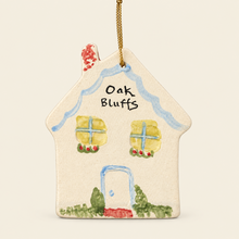 Load image into Gallery viewer, Oak Bluffs Gingerbread House Ceramic Ornament