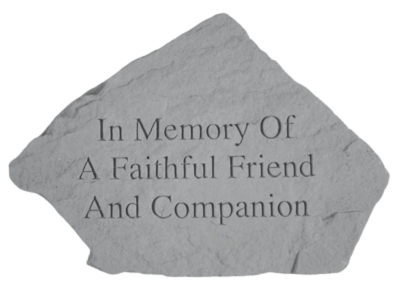 In Memory of a Faithful Friend Concrete Stone