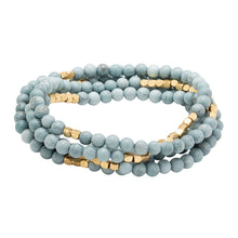 Load image into Gallery viewer, Blue Howlite Stone Wrap