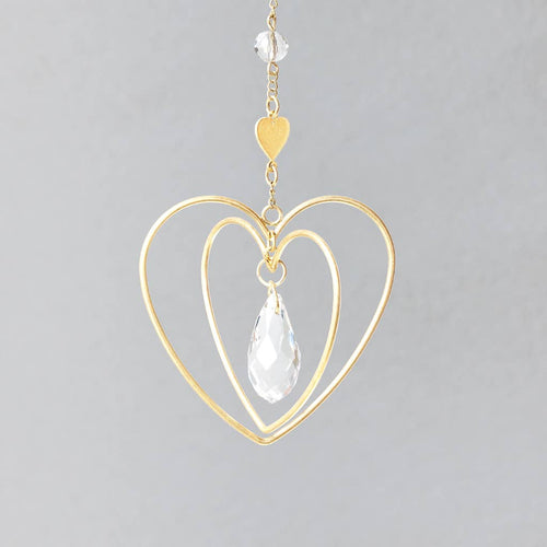 Gold Heart Suncatcher
