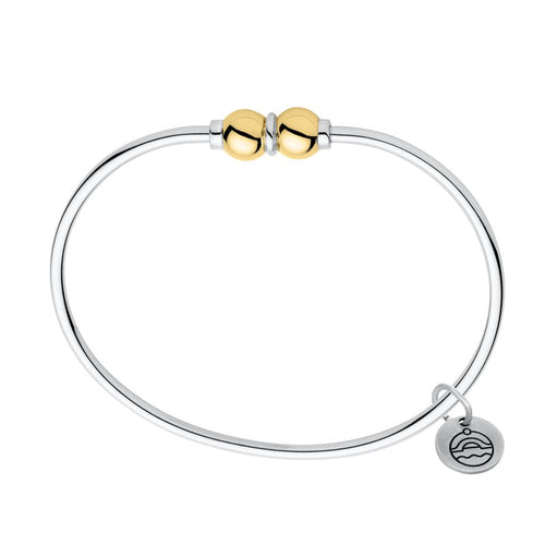 CC Bracelet 14KT Yellow Gold Dbl Ball