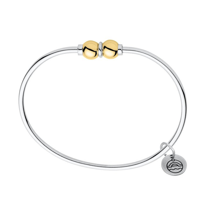 CC Bracelet 14KT Yellow Gold Dbl Ball