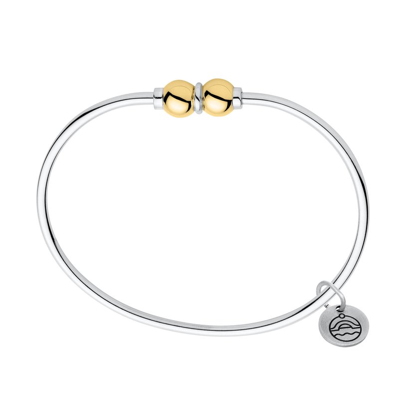 CC Bracelet 14KT Yellow Gold Dbl Ball