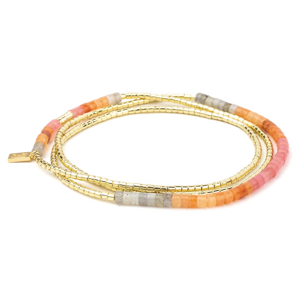 Sunset/Gold Ombre Stone Wrap