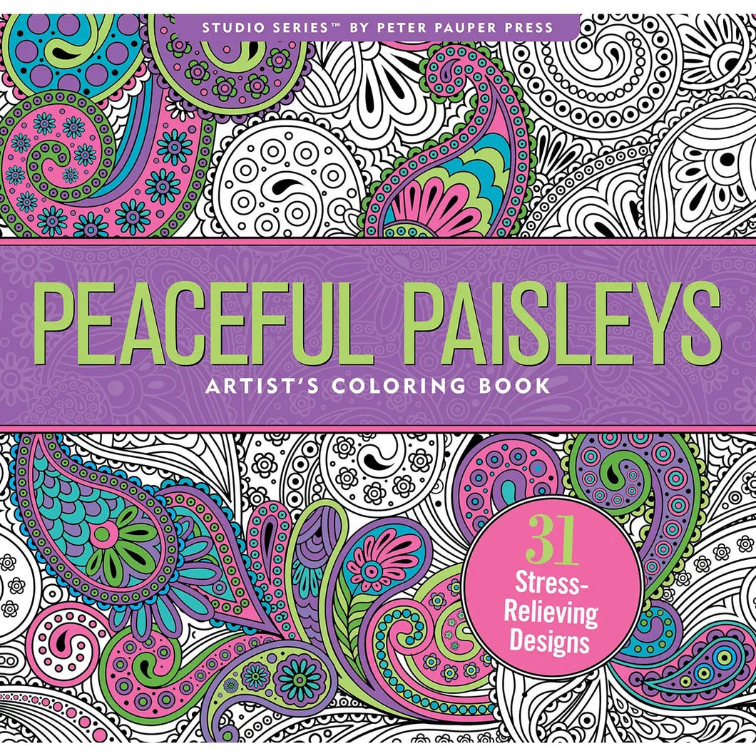 Peaceful Paisleys Artist's Coloring Book