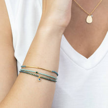 Load image into Gallery viewer, Chromacolor Miyuki Bracelet Trio - Turquoise/Gold