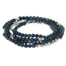 Load image into Gallery viewer, Azurite Gemstone Wrap With Silver Accents