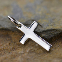 Load image into Gallery viewer, Sterling Silver Tiny Cross Charm