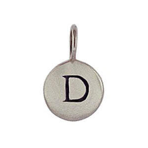 Sterling Silver D Initial Disk Charm