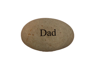 Dad Small Carved Beach Stone