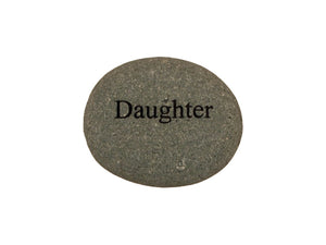 Daughter Small Carved Beach Stone
