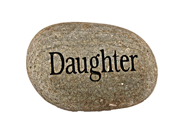 Daughter Carved River Stone