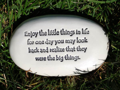 Enjoy The Little Things Clay Stone